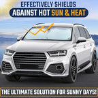 Econour Car Windshield Sun Shade, Foldable Front Window Sunshade, Sun Visor - Image 2