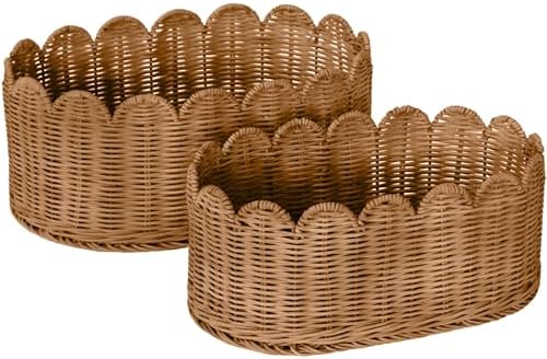BEBE BASK Premium Scalloped Basket Set of 2 by BEBEBASK%C2%AE