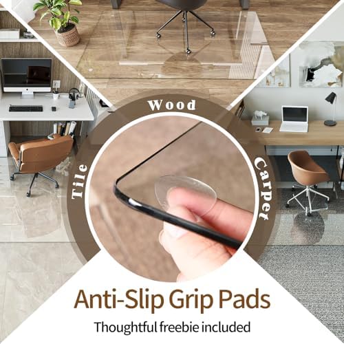 Koonmi Tempered Glass Chair Mat 60"x46" - Image 5