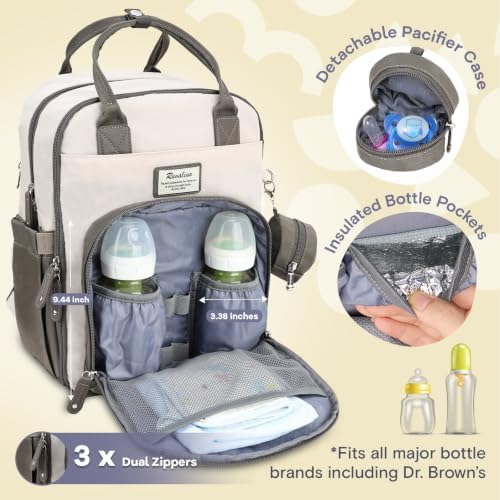 RUVALINO Diaper Bag Backpack-Multifunction Baby Travel Bag - Image 4