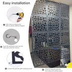 Stepstall 12 Pcs PVC Hanging Room Divider, Thick Decorative Flower Design Room - Image 4