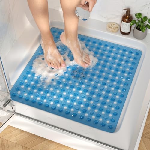 HITSLAM Shower Mat Anti Slip, Square Bath Mat by HITSLAM