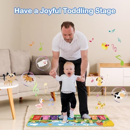 FOKI Floor Piano Mat for Baby & Toddler Gifts, 32 Sounds, Animal Farm Theme - Image 6