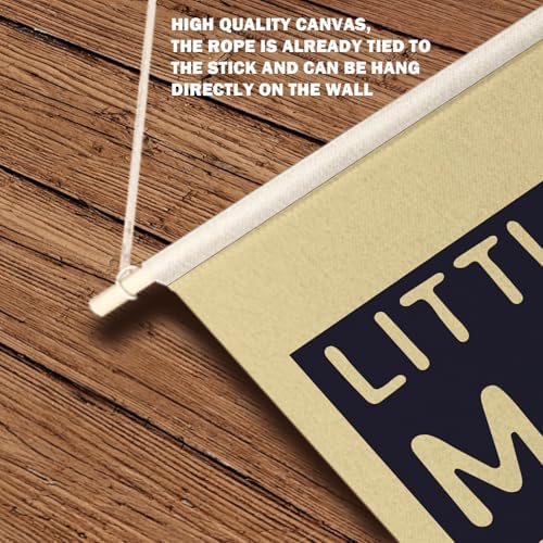 Qpenm Little Man Cave Hanging Wall Canvas Banner, Kids Room Hanging Pennant - Image 6