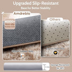 Amdrebio Beige Tan Furry Area Rug 4x6 - Image 6
