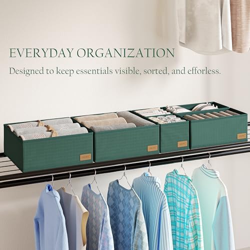 Dresser Drawer Organizer Clothes, 6 Pack Foldable Storage Boxes - Image 6