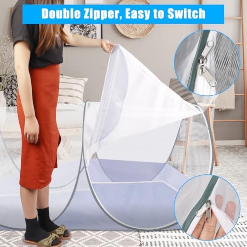 78*41*31 Inch Extra Large Pop Up Mosquito Net, Portable Foldable Mesh Tent - Image 5