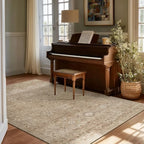 Washable Living Room Area Rugs: 4x6 Bedroom Rug Non Slip Soft Boho Carpet - Image 2