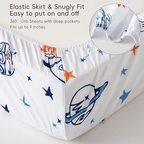 david's kids 4 Pack Fitted Crib Sheets, Ultra Soft Breathable Comfortable Baby - Image 4