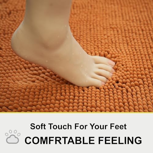 BOANKODU Bathroom Rugs Sets 2 Piece, Extra Soft Chenille Bath Mat Absorbent - Image 4