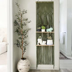 Flber Hanging Shelf Macrame Wall Hanging Green Boho Shelfs Tassels Floating - Image 3