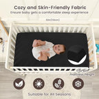 david's kids Waterproof Mini Crib Sheets, 2 Pack Ultra Soft Breathable Mini - Image 2