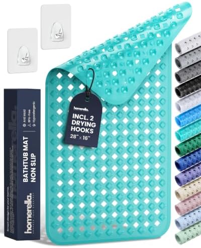 homerella Bathtub Mat Non Slip 28x16 Shower Mat Non Slip Anti Mold BPA Free by Homerella