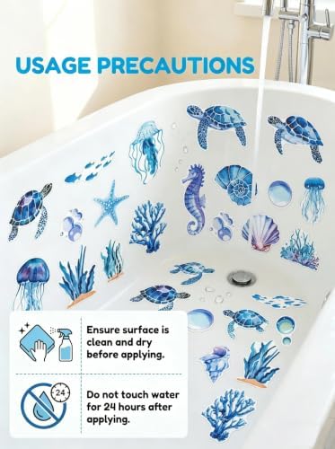 52Pcs Non Slip Bathtub Stickers, Cute Turtle Stickers - Image 3