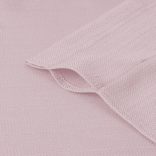 Chyhomenyc Blush Pink Valance for Windows, Light Filtering Faux Linen Textured - Image 6