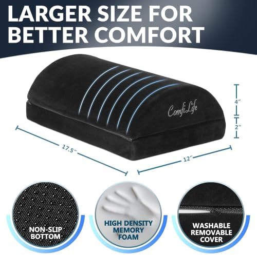 ComfiLife Foot Rest for Under Desk at Work – Adjustable Height Memory Foam Foot - Image 5