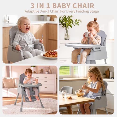CheerKid 3in1 Baby Highchair for Months & Toddlers Easy Clean Booster Chair - Image 6