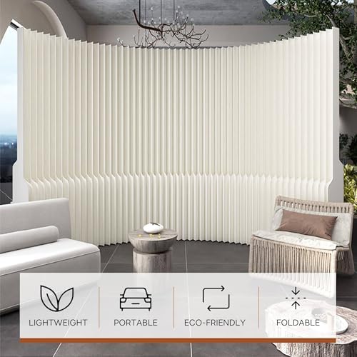 Paper Foldable Paper Room Divider Wall, Adjustable Privacy Screen, Lightweight - Image 4