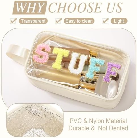 Kacctyen Stuff Letter Clear Makeup Bags - Image 3