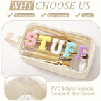 Kacctyen Stuff Letter Clear Makeup Bags - Image 3