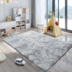 5x8 Light Grey Fluffy Shag Rug for Bedroom, Plush Washable Carpet - Image 6