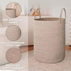 JMvicyroam 80L Cotton Rope Laundry Basket Hamper - Image 6