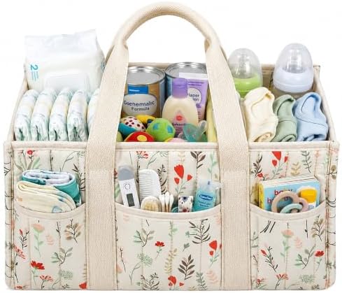 Diaper Caddy Organizer with Handles & Removable Dividers by Unknown