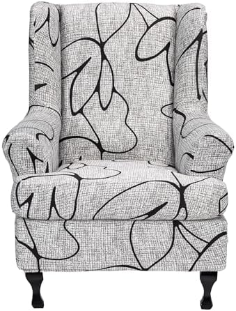CRFATOP Wingback Chair Covers Stretch Armchair Slipcovers by CRFATOP