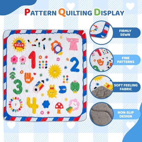 RONGFA Baby Play Mat for Floor, Playpen Mat for Toddlers Infant Kids, Machine - Image 4