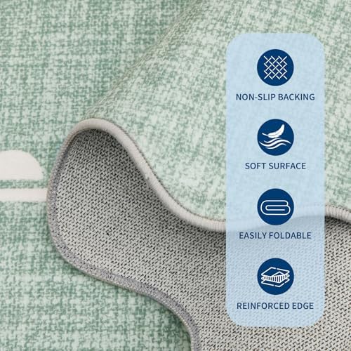 GarveeHome Scalloped Bow Rug 5x7 Washable Rugs - Image 6
