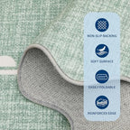 GarveeHome Scalloped Entryway Rug 2x3 Washable Bow Rug, Sage Green - Image 6