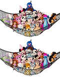 Large Stuffed Animal Storage Hammock 2 Pack | Holds 12 lbs | Corner Stuffed by LillysLove