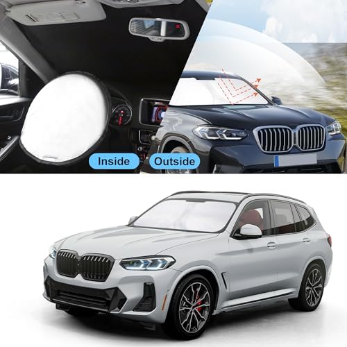 TINGLU Sun Shade for BMW X3 2018-2025 2026 Accessories Windshield Sun Shade - Image 6