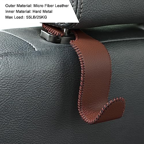 4-Pack Car Headrest Hooks Holds 55lbs Seat Storage Organizer - Image 5