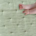 Levtex Baby - Cloud Muslin Crib Bed Set - Baby Nursery Set - Sage and White - Image 3
