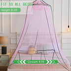 Mosquito Net Bed Canopy for Girls Pink Bed Curtains Tent Twin Queen Size - Image 3
