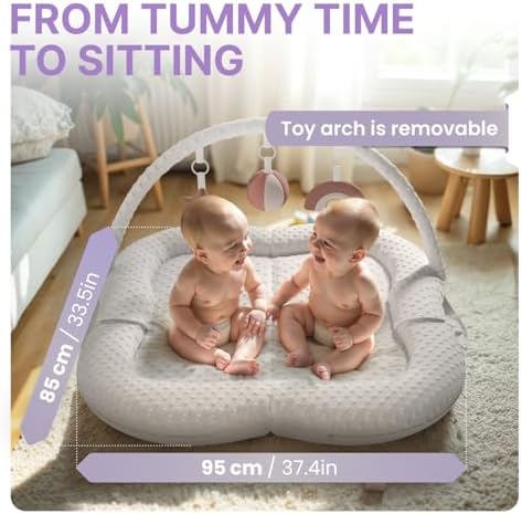 Twins Baby Play Mats for Floor Activity Gym - Image 5