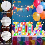 Pooqla LED Light Up Letters, Warm White and Colorful Lighted Marquee Letters - Image 4