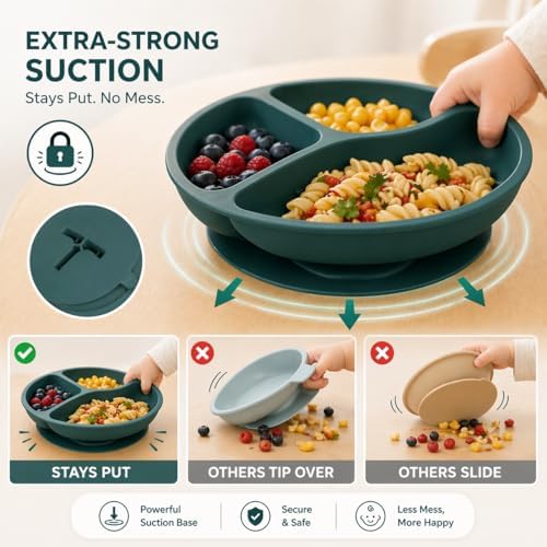 Silicone Baby Feeding Set, Baby plates and bowls Set - Image 2