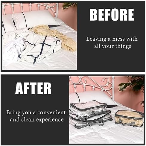 Hillban 6 Pcs Large Clear Packing Cubes - Image 5