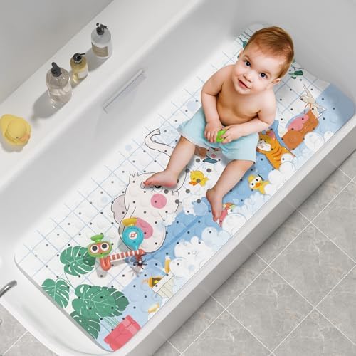 AmazerBath Baby Bath Mat Non Slip, Cartoon Kids Bath Mat by AmazerBath