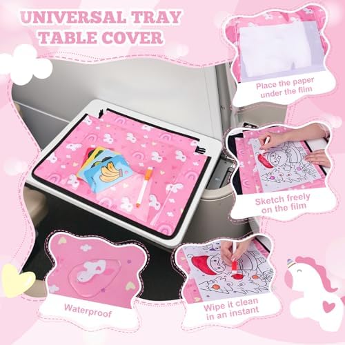Airplane Tray Table Cover for Kids Organizer - Image 2