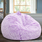 Fluffy Stuffed Animal Storage Bean Bag Chair Cover, Faux Fur Comfy Bean Bag by Unknown