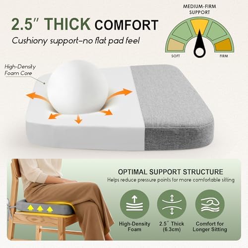 kingphenix Chair Cushions for Dining Chairs, 2.5 Inches Thick - Image 2