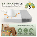 kingphenix Chair Cushions for Dining Chairs, 2.5 Inches Thick - Image 2