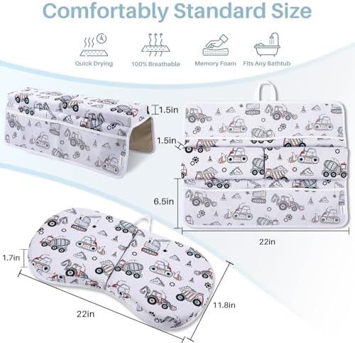 Bath Kneeler and Elbow Rest Pad Set, 1.6'' Thick, Quickly Dry, Bathtub Kneeler - Image 2