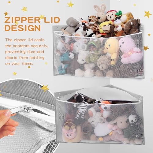 2PCS Large Corner Stuffed Animal Storage - Image 2