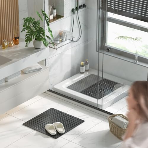 HITSLAM Shower Mat Anti Slip, Square Bath Mat - Image 6