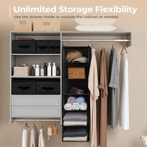 GRANNY SAYS Hanging Closet Organizer, 5 Drawers, 6 Shelves, 6 Pockets - Image 6