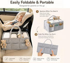 SHAROM Diaper Caddy Organizer for Baby, Portable Diaper Caddy Basket, Felt Baby - Image 5